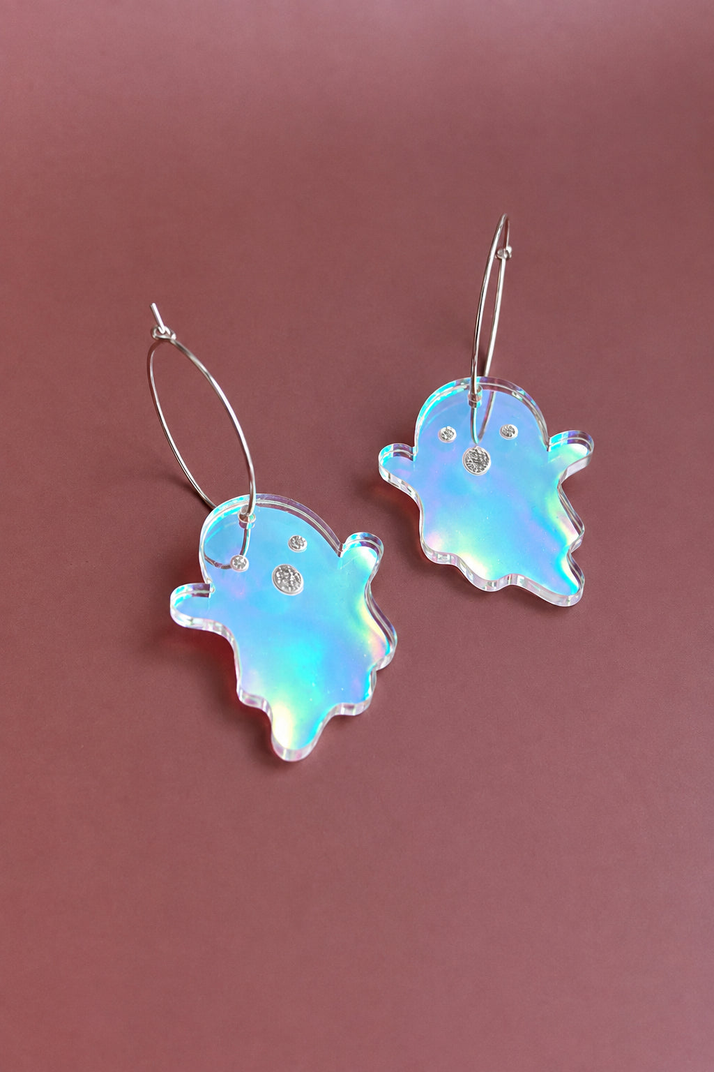 IRIDESCENT GHOST HOOPS