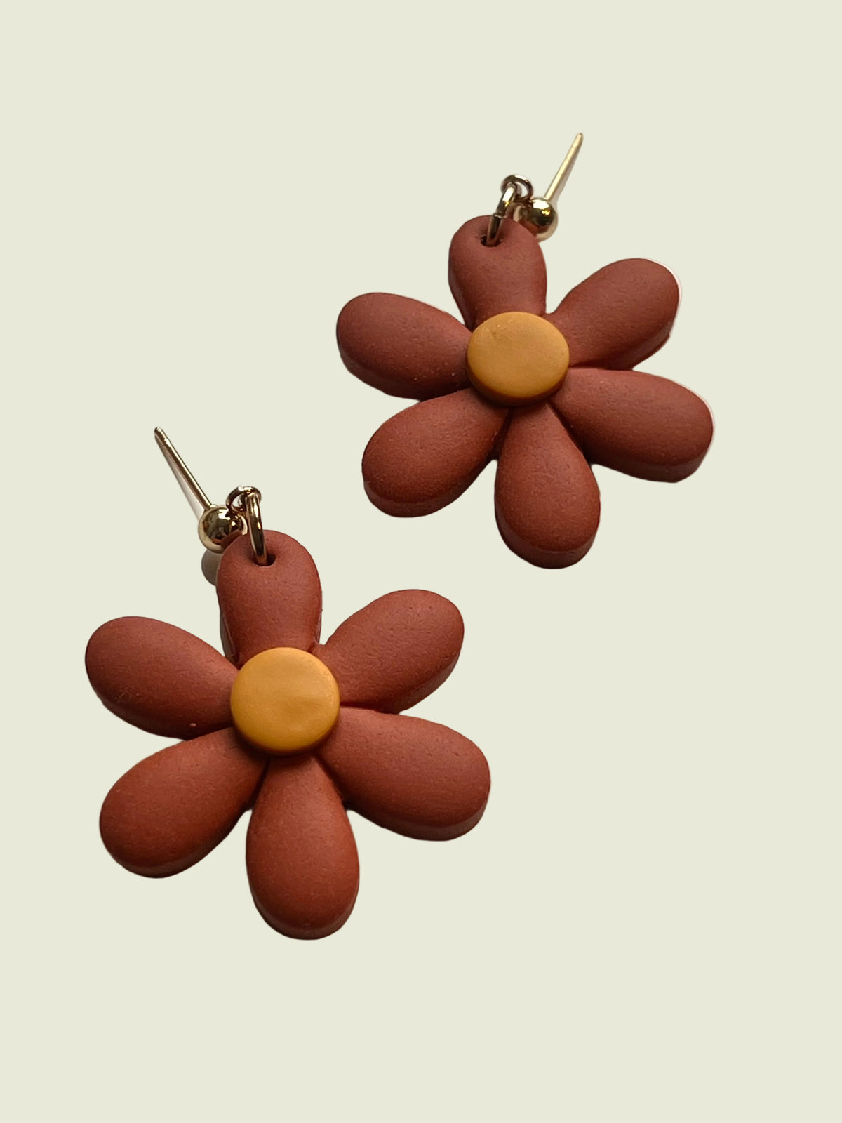 "RETRO DAISY" FLOWER EARRINGS rust