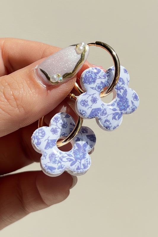 FLORAL CHARM HOOPS