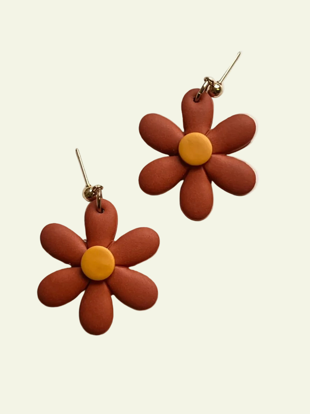 "RETRO DAISY" FLOWER EARRINGS rust