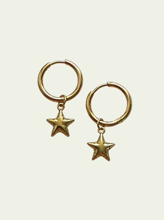 STAR CHARM HOOPS