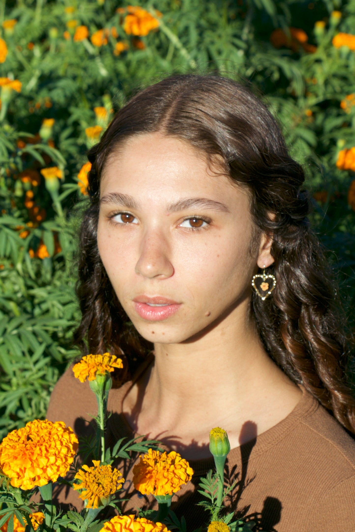FLORAL HEART EARRINGS