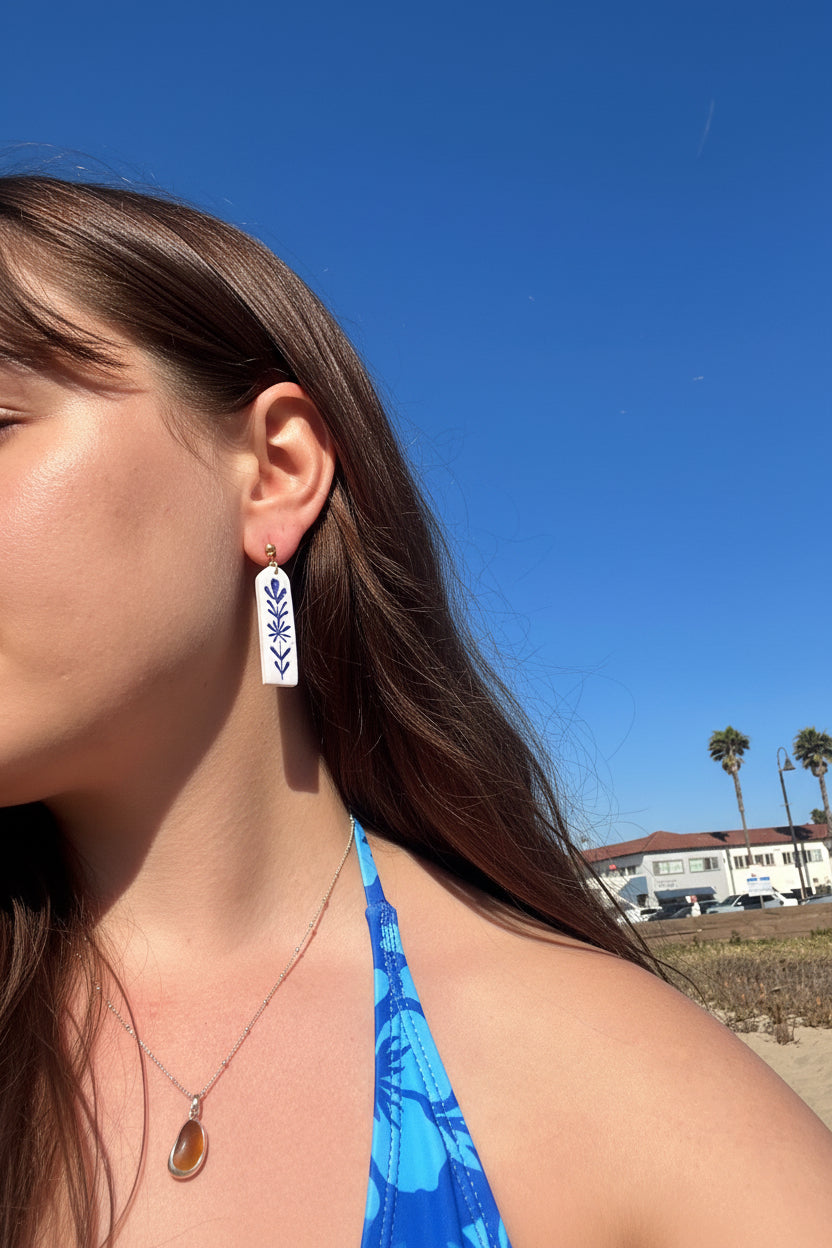 COASTAL CERAMIC ARCH EARRINGS