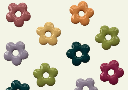 CLAY FLOWER CHARMS
