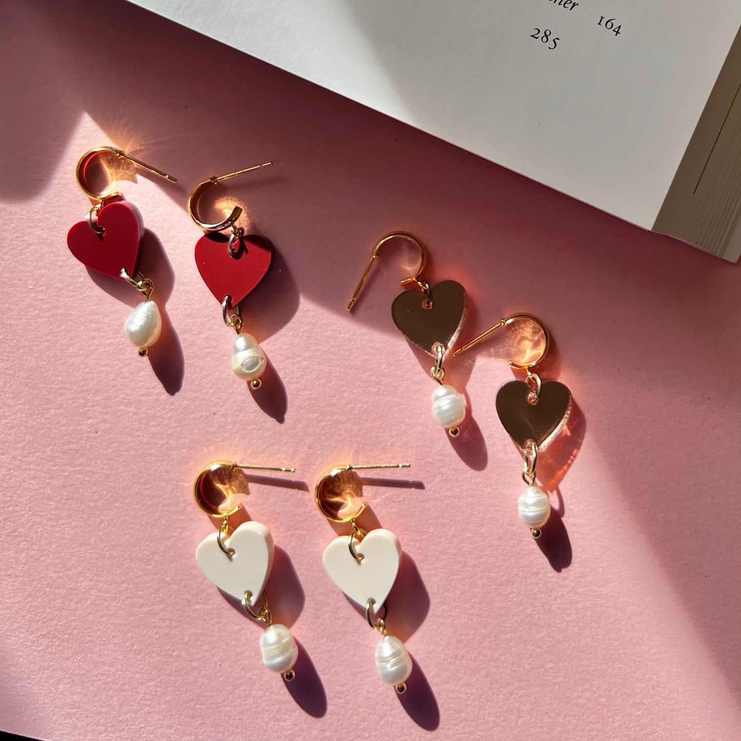 HEART + PEARL EARRINGS