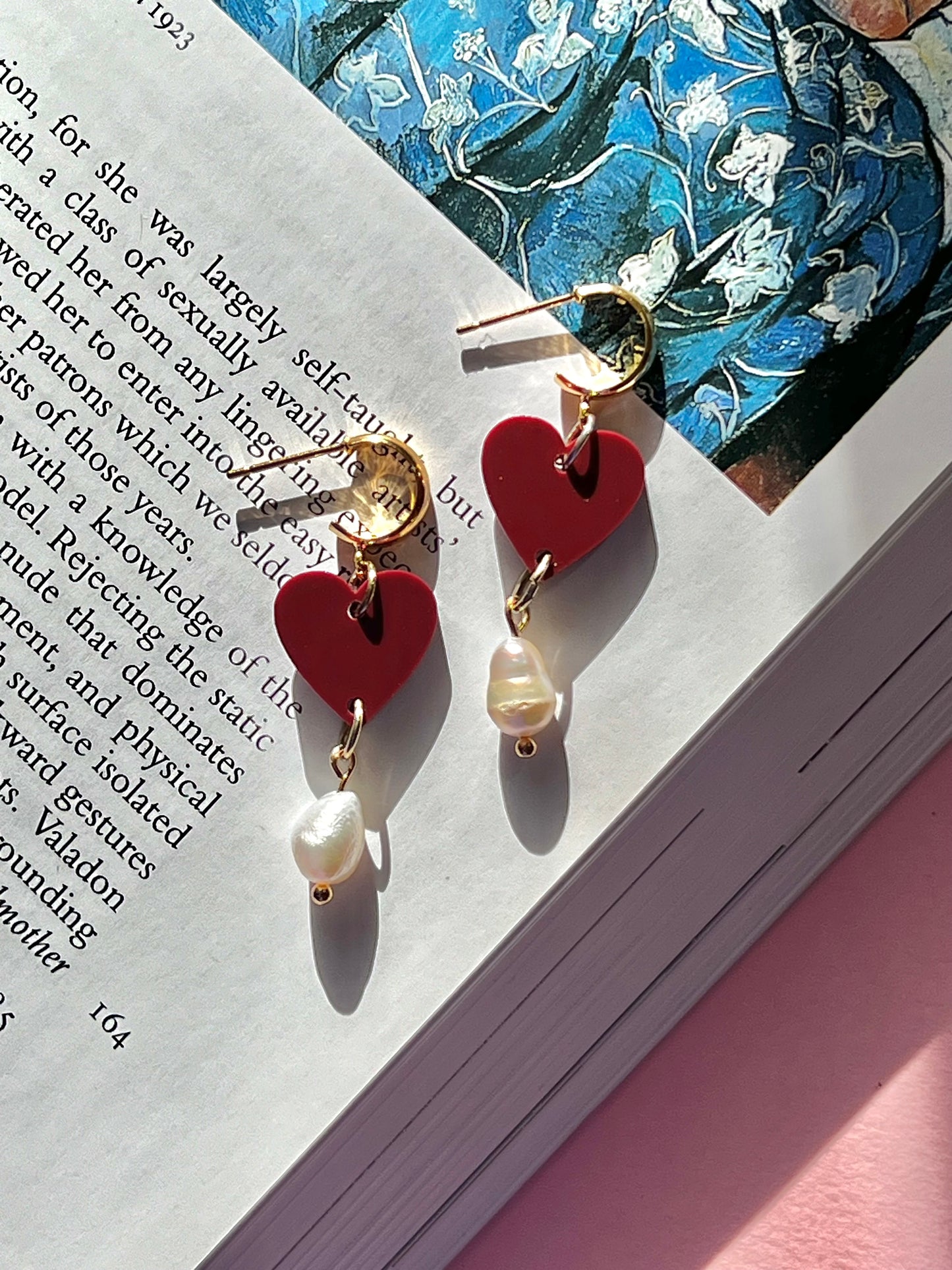 HEART + PEARL EARRINGS