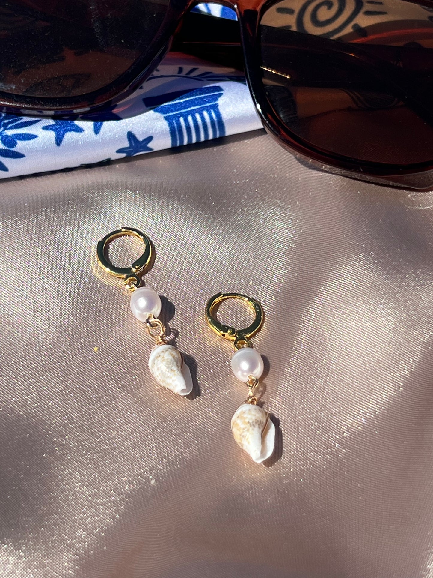 SHELL & PEARL DANGLES