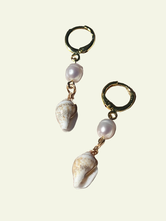 SHELL & PEARL DANGLES