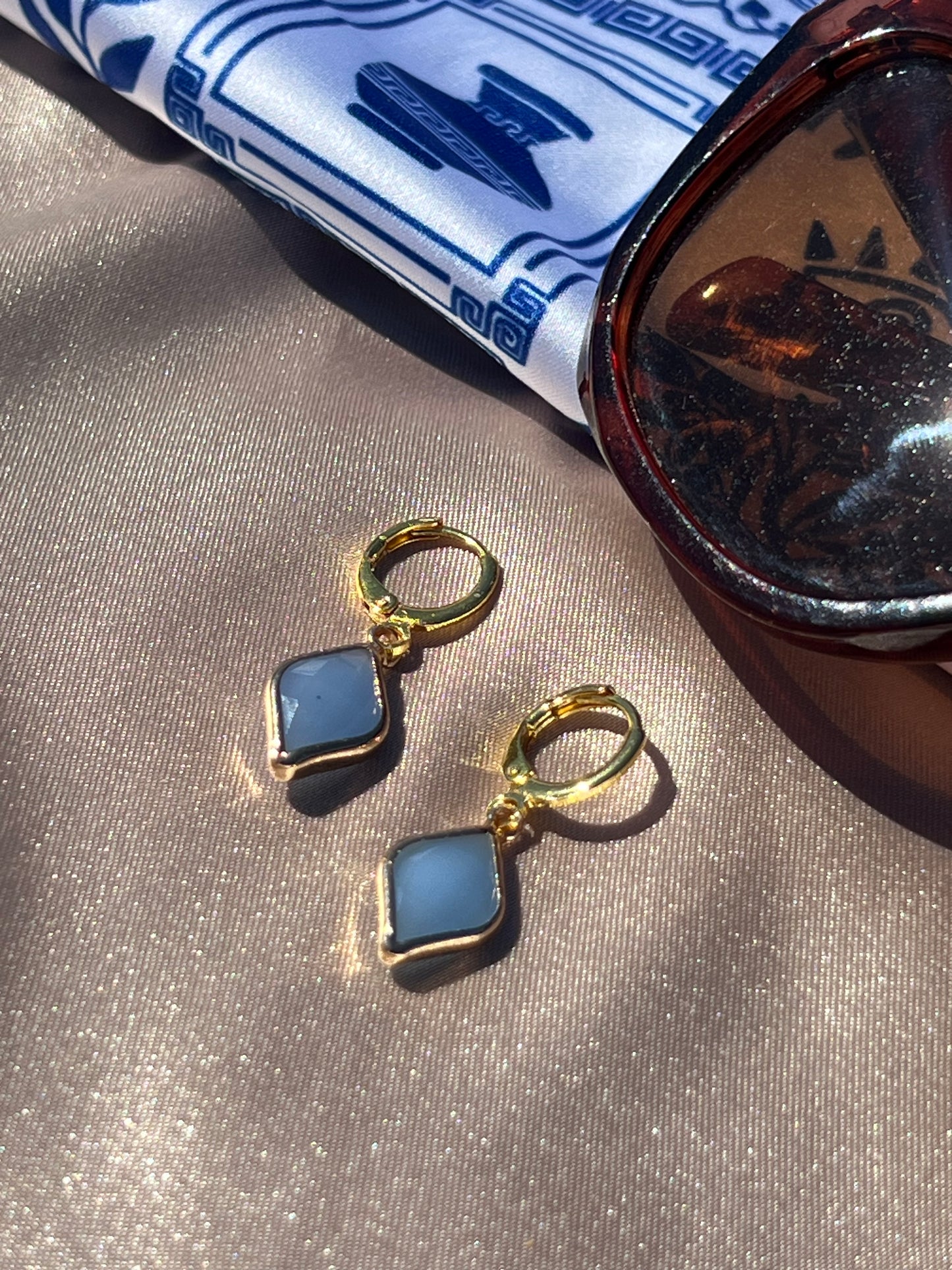 BLUE DROP EARRINGS