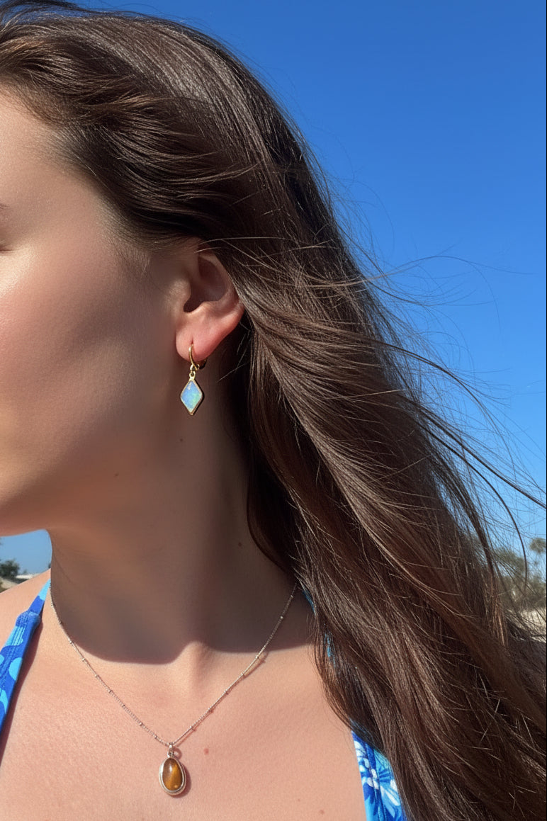 BLUE DROP EARRINGS