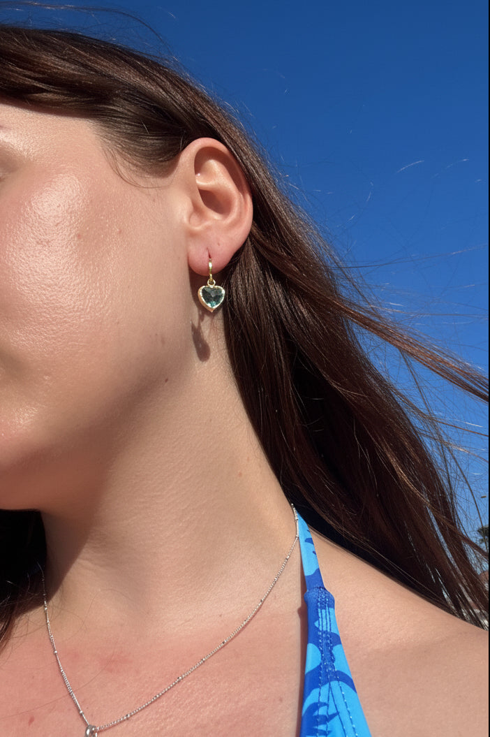 GLASS HEART EARRINGS