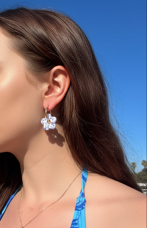 FLORAL CHARM HOOPS
